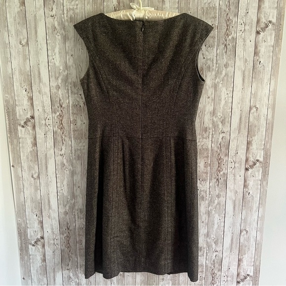 Ann Taylor Dark Brown Tweed Dress 2P - Picture 2 of 4
